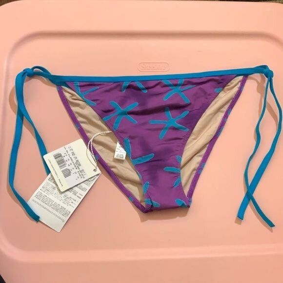 La Perla Purple & Blue Bikini Bottom NWT - Picture 1 of 8